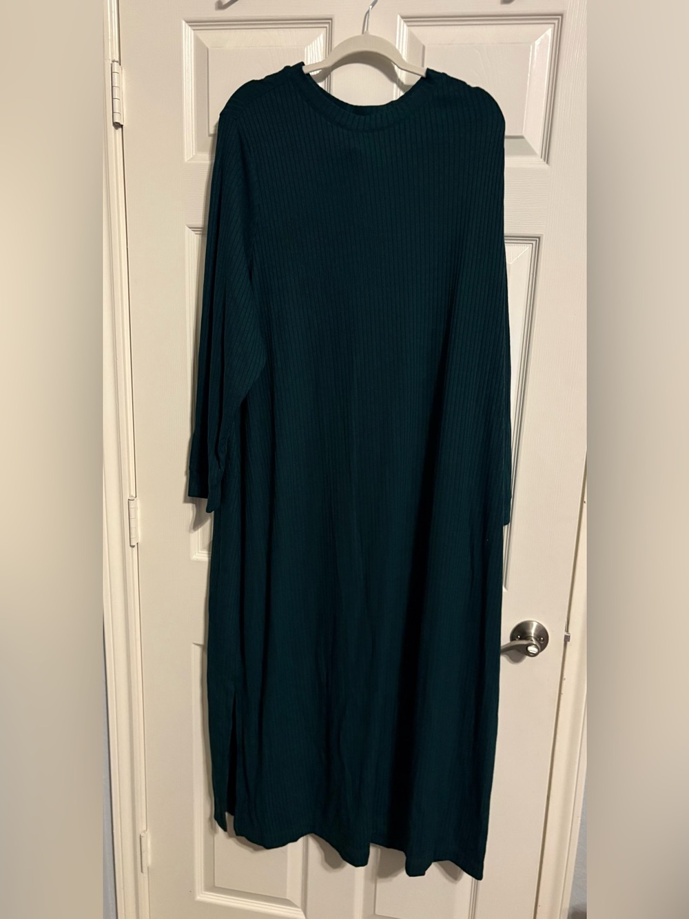 142- old navy 4xl dark green ribbed sweater dress